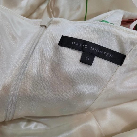 David Meister Floral Bodycon Dress - Size 6 - Picture 4 of 10